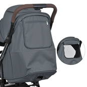 Дитяча прогулянкова коляска AMBER ME 1227 Magnet Gray. Зображення №7 Дитяча прогулянкова коляска AMBER ME 1227 Magnet Gray. Зображення №7