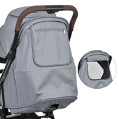 Дитяча прогулянкова коляска AMBER ME 1227 Owl Gray. Изображение №7 Дитяча прогулянкова коляска AMBER ME 1227 Owl Gray. Изображение №7