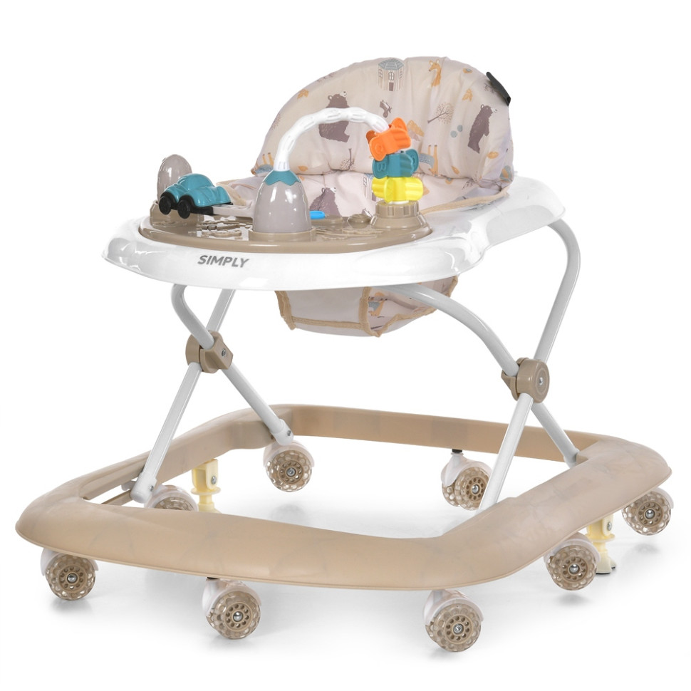 Дитячі ходунки SIMPLY ME 1215 Beige, з брязкальцями, музичні Дитячі ходунки SIMPLY ME 1215 Beige, з брязкальцями, музичні