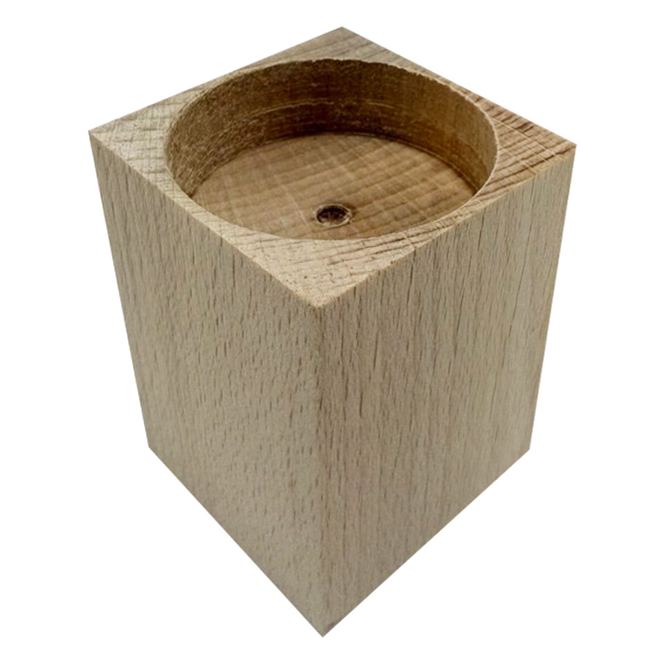 Свічник дерев'яний для свічок-таблеток Candlestick-5, 4,5×4,5×5,5 см Свічник дерев'яний для свічок-таблеток Candlestick-5, 4,5×4,5×5,5 см