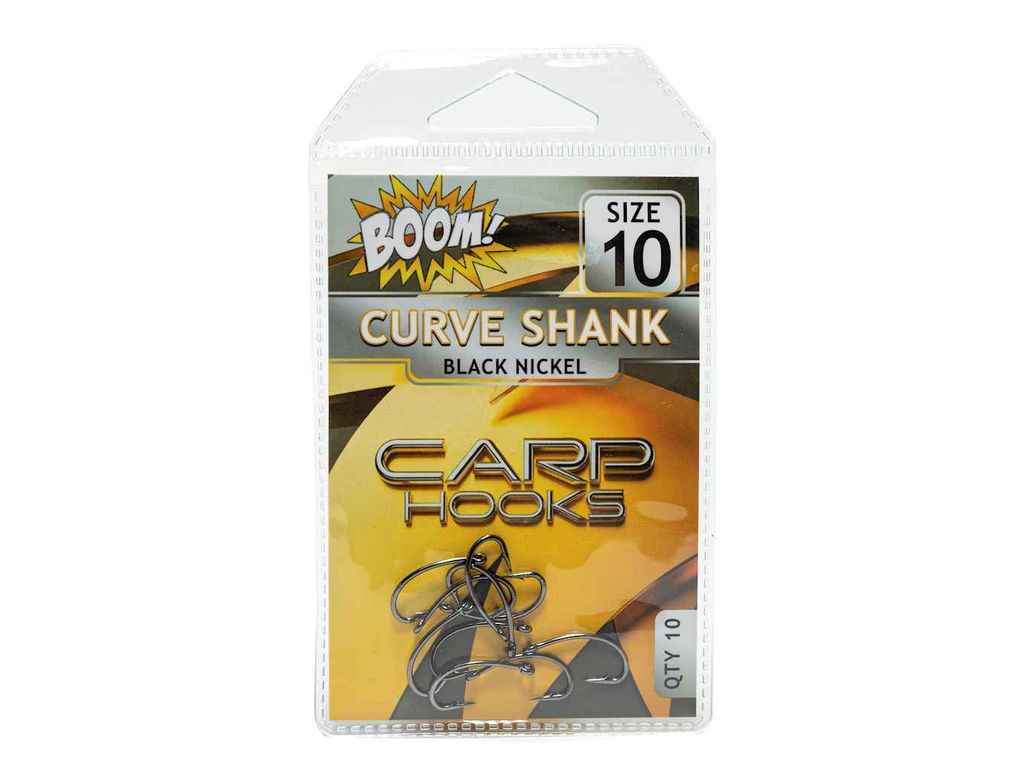 Гачок для мирної риби Curve Shank №10 (10 шт/уп) (Black Nickel) ТМ BOOM Гачок для мирної риби Curve Shank №10 (10 шт/уп) (Black Nickel) ТМ BOOM