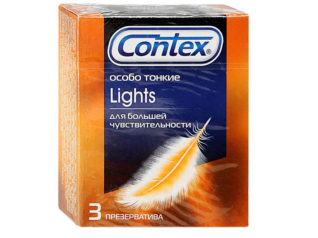 Презервативи Lights №3 (3шт. в уп.) ТМ CONTEX Презервативи Lights №3 (3шт. в уп.) ТМ CONTEX