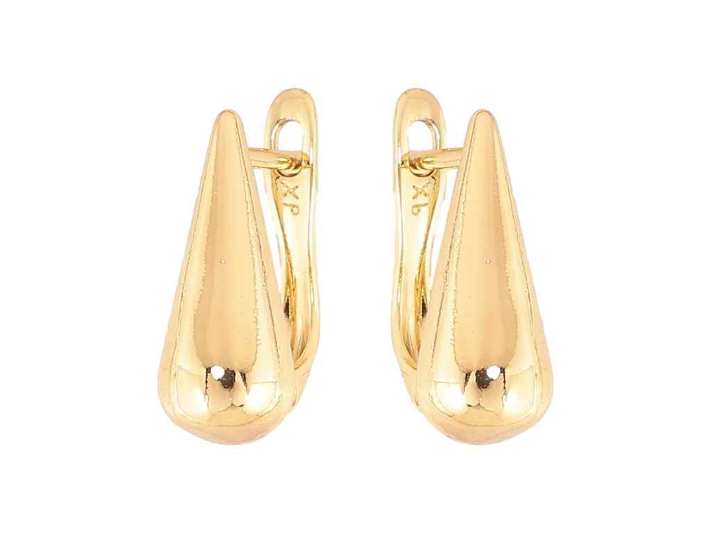 Сережки англійська застібка Позолота 14K Крапельки 1,5см (334332) ТМ XUPING Сережки англійська застібка Позолота 14K Крапельки 1,5см (334332) ТМ XUPING