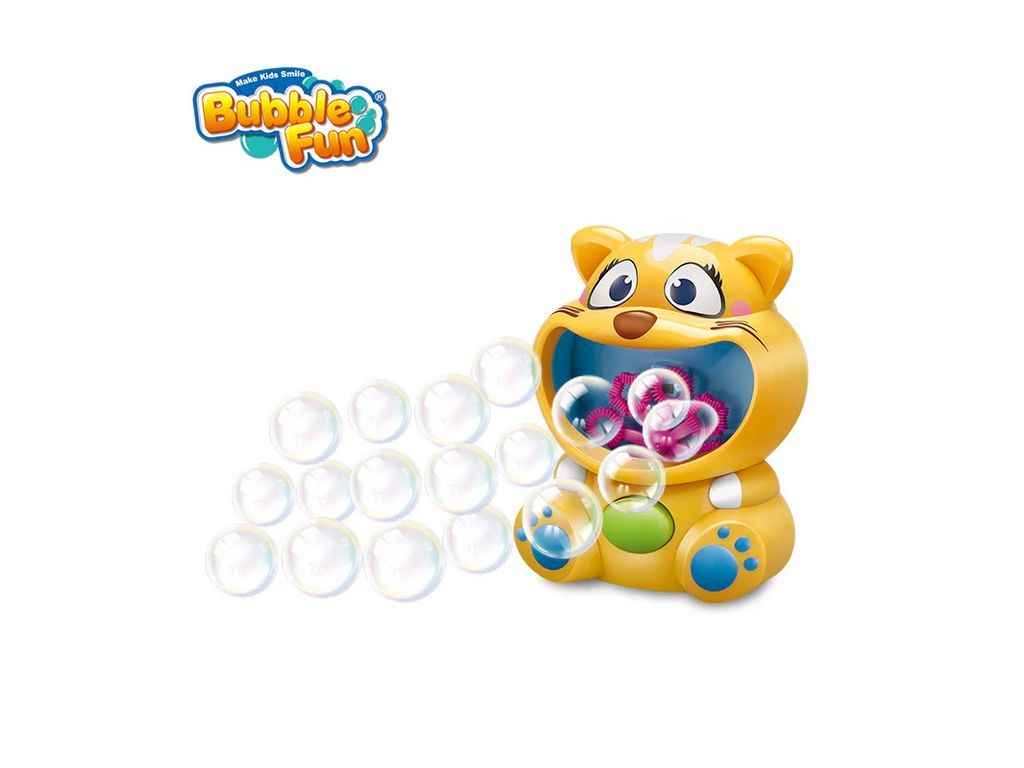 Машинка для бульбашок на батарейках Кіт (16x15x20,7см) Bubble Fun ТМ BUBBLE FUN Машинка для бульбашок на батарейках Кіт (16x15x20,7см) Bubble Fun ТМ BUBBLE FUN