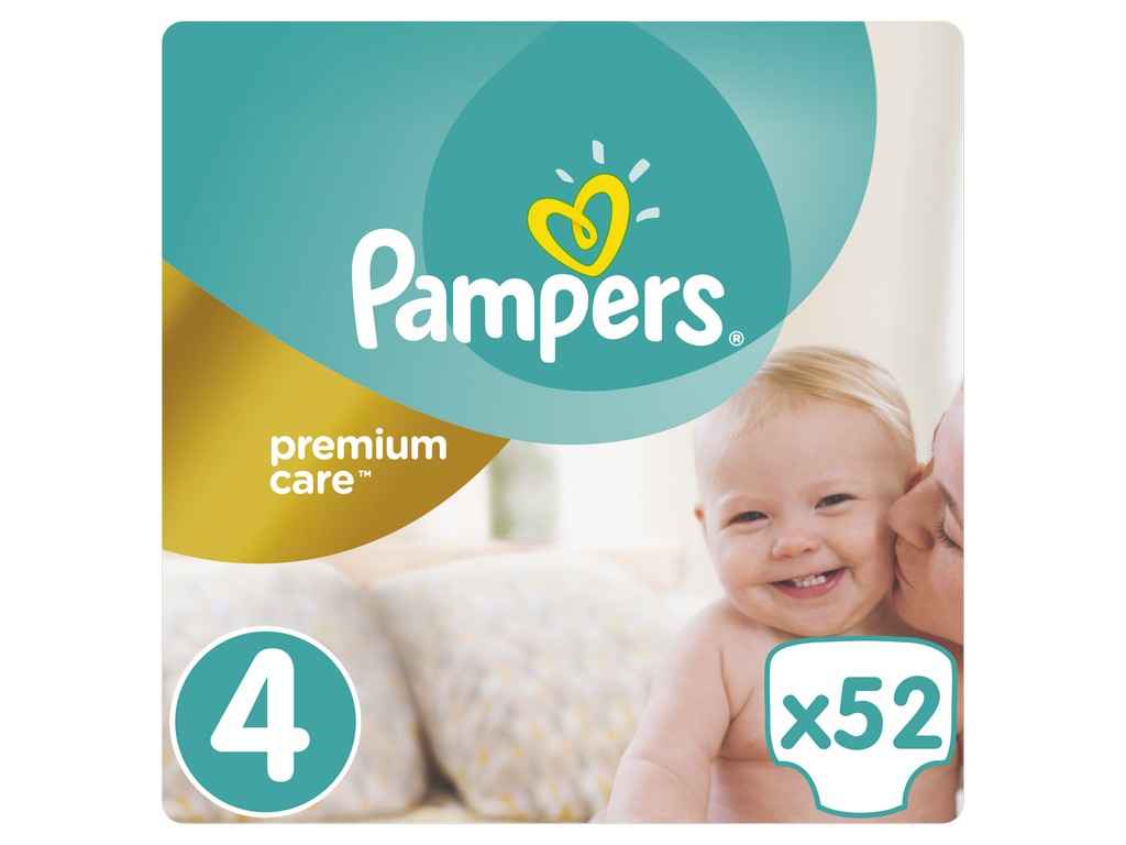 Подгузники Premium Care № 4 Maxi (8-14кг) Эконом 52шт ТМ PAMPERS Подгузники Premium Care № 4 Maxi (8-14кг) Эконом 52шт ТМ PAMPERS