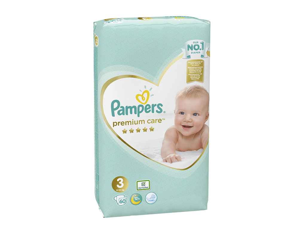 Подгузники Premium Care № 3 Midi (6-10кг) Эконом 60шт ТМ PAMPERS Подгузники Premium Care № 3 Midi (6-10кг) Эконом 60шт ТМ PAMPERS