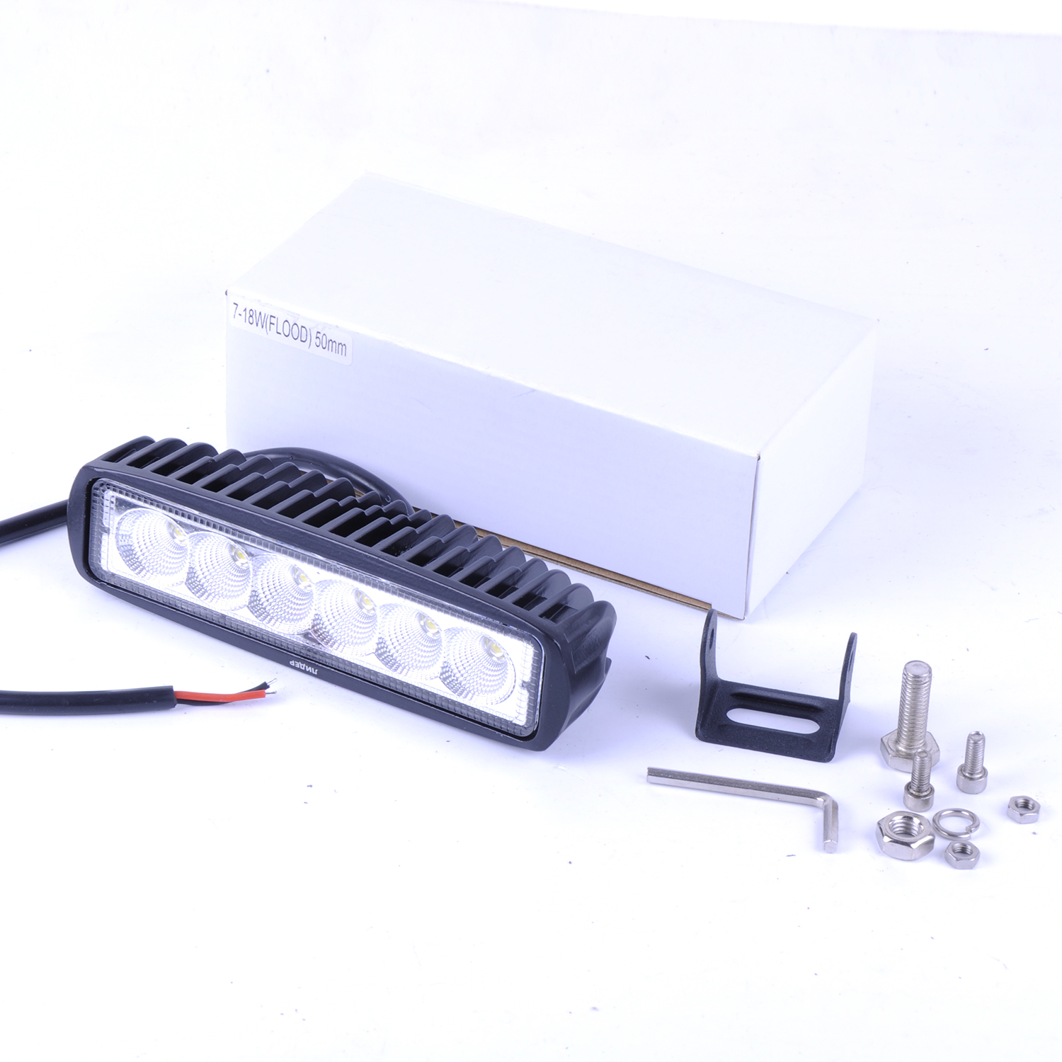 Фара-LED Прямокутник 18W 160*46*57mm (3W*6) 10-30V Дальнє(07-18W) (1шт)Страбоскоп окремий провід Фара-LED Прямокутник 18W 160*46*57mm (3W*6) 10-30V Дальнє(07-18W) (1шт)Страбоскоп окремий провід