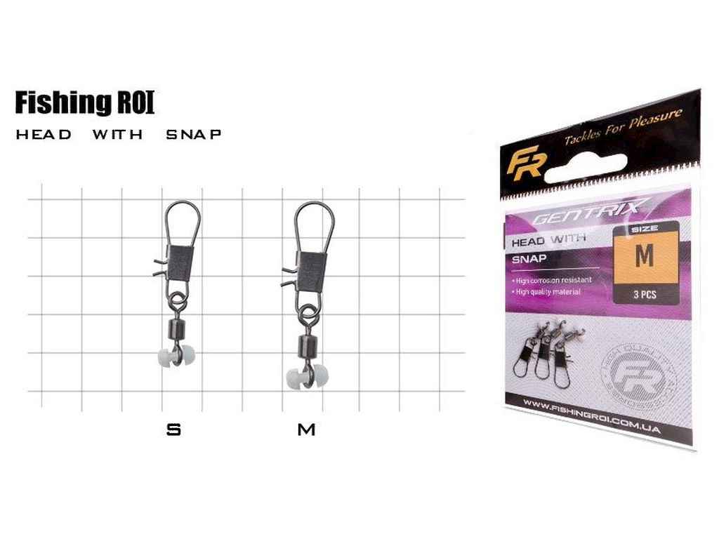 Кріплення, що ковзає head with snap teflon M (3шт/уп) 707-07-M ТМ Fishing ROI Кріплення, що ковзає head with snap teflon M (3шт/уп) 707-07-M ТМ Fishing ROI