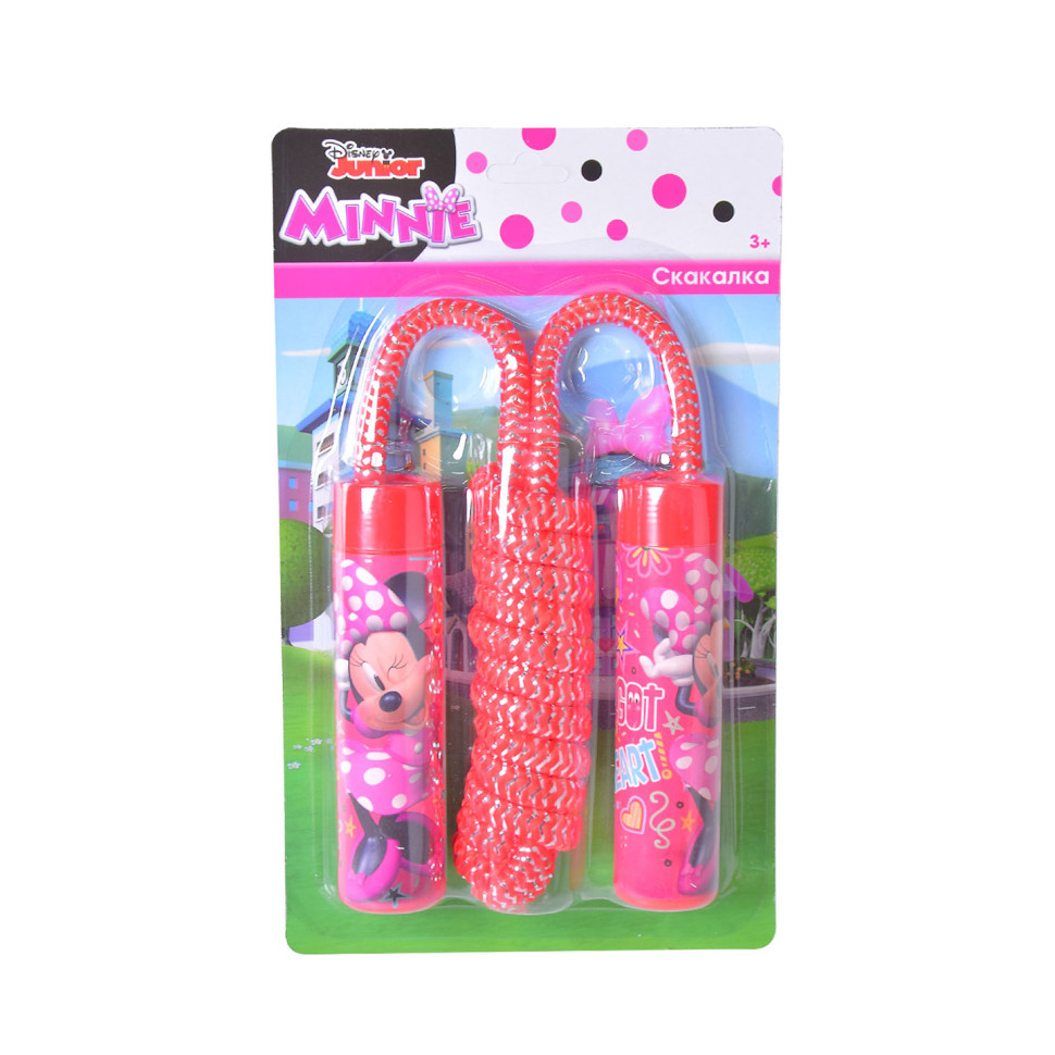Скакалка дитяча "Мінні Маус" Bambi LS1018 довжина 2,2 м Червоний Скакалка дитяча "Мінні Маус" Bambi LS1018 довжина 2,2 м Червоний