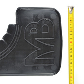 Брызговики малые "Citroen" Серебряная надпись, мягкая структурная резина "Mud-Flaps" (2шт). Изображение №3