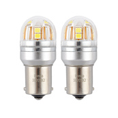 Світлодіод 12/24V T25 Білий P21W 15x2835SMD 330Lm 6000K "Brevia" CANbus №10201 (2шт). Зображення №2