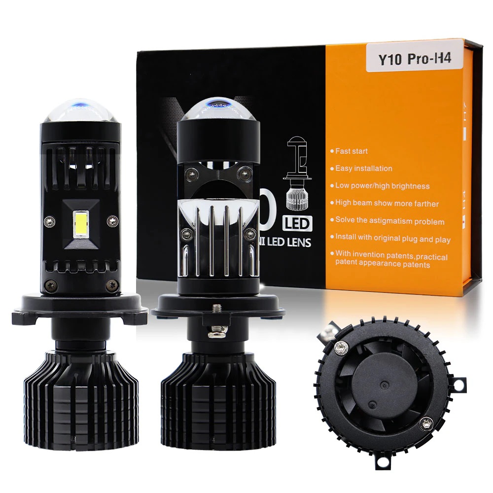 Лампа LED Мини Линзы H4 D25мм 50/60w 5000/6000Lm 6000K 3570 Module 9-30V Canbus, anti-EMC Y10Pro Лампа LED Мини Линзы H4 D25мм 50/60w 5000/6000Lm 6000K 3570 Module 9-30V Canbus, anti-EMC Y10Pro