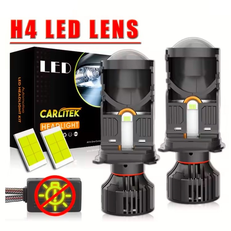 Лампа LED Мини Линзы H4 D35мм 95/115w 10000/15000Lm 6000K 3570 Chips 12V "M01S" Лампа LED Мини Линзы H4 D35мм 95/115w 10000/15000Lm 6000K 3570 Chips 12V "M01S"