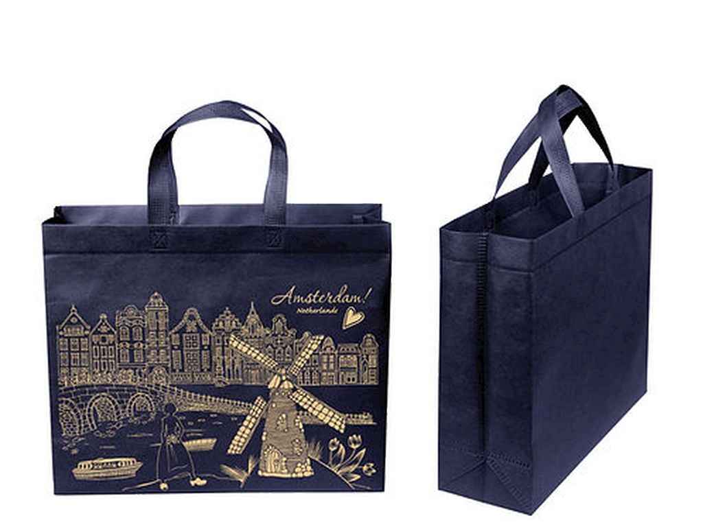 Еко сумка бокс з друком Amsterdam темно-синій із замком 385x320x120 до 500мм ТМ ЕCOBAG Еко сумка бокс з друком Amsterdam темно-синій із замком 385x320x120 до 500мм ТМ ЕCOBAG
