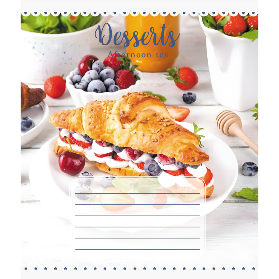 Зошит для школярів "Десерт" 018-590546L-1 у лінію, 18 аркушів Зошит для школярів "Десерт" 018-590546L-1 у лінію, 18 аркушів