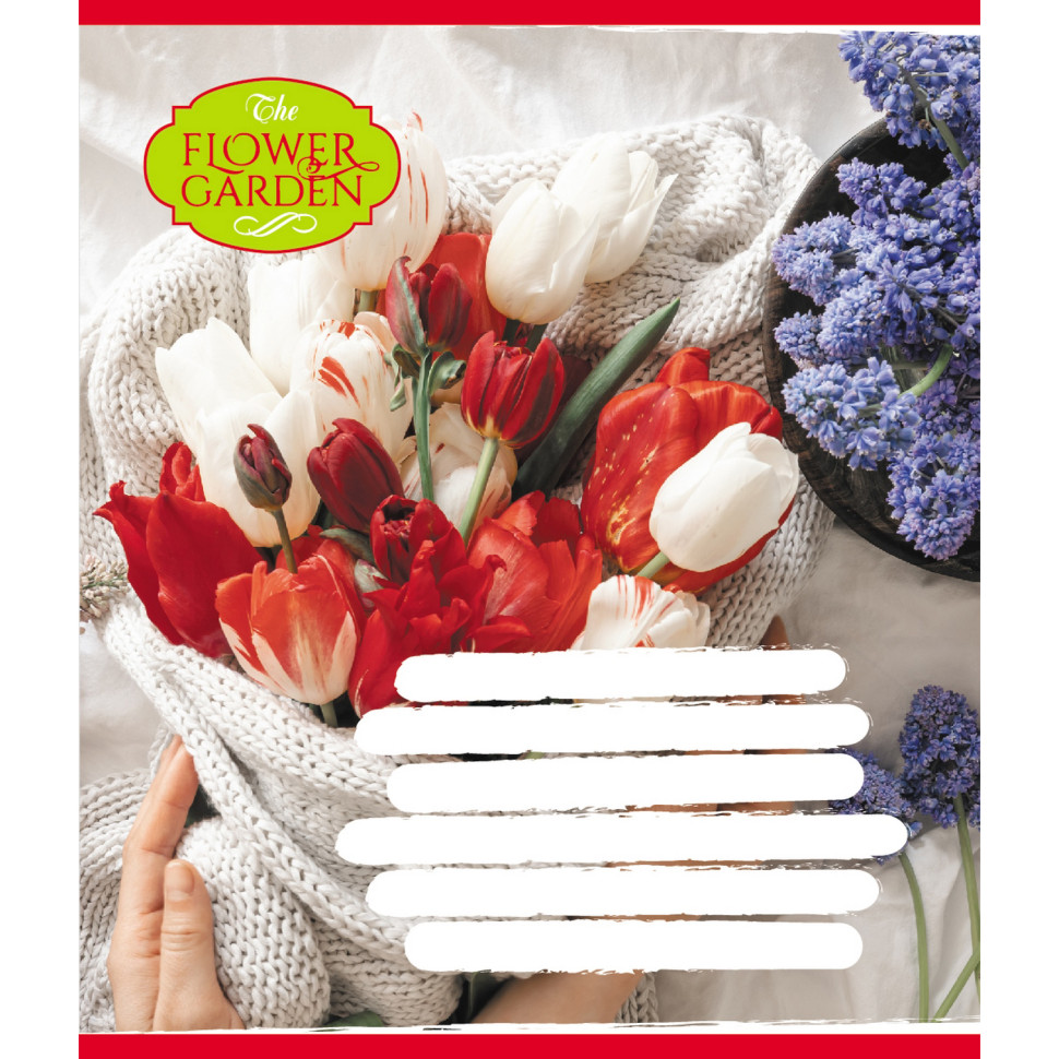 Зошит для школярів "The Flower Garden" 024-590552K-5 у клітинку, 24 аркуші Зошит для школярів "The Flower Garden" 024-590552K-5 у клітинку, 24 аркуші