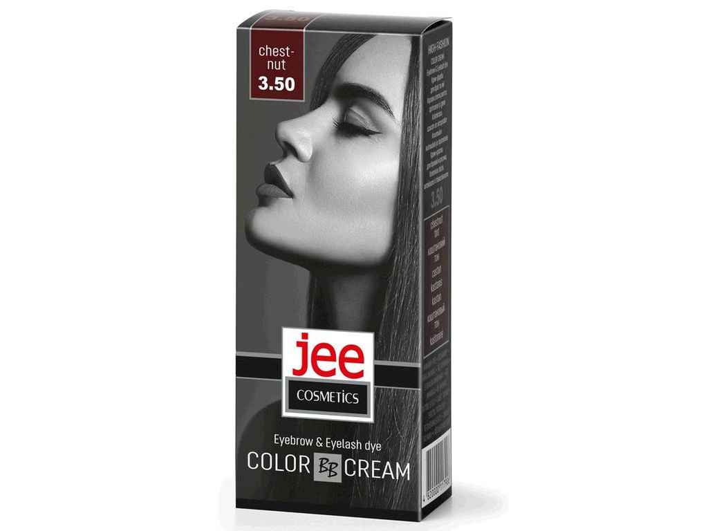 Крем-краска для бровей и ресниц №3.50, Каштановый 50мл (туба) ТМ JEE COSMETICS Крем-краска для бровей и ресниц №3.50, Каштановый 50мл (туба) ТМ JEE COSMETICS