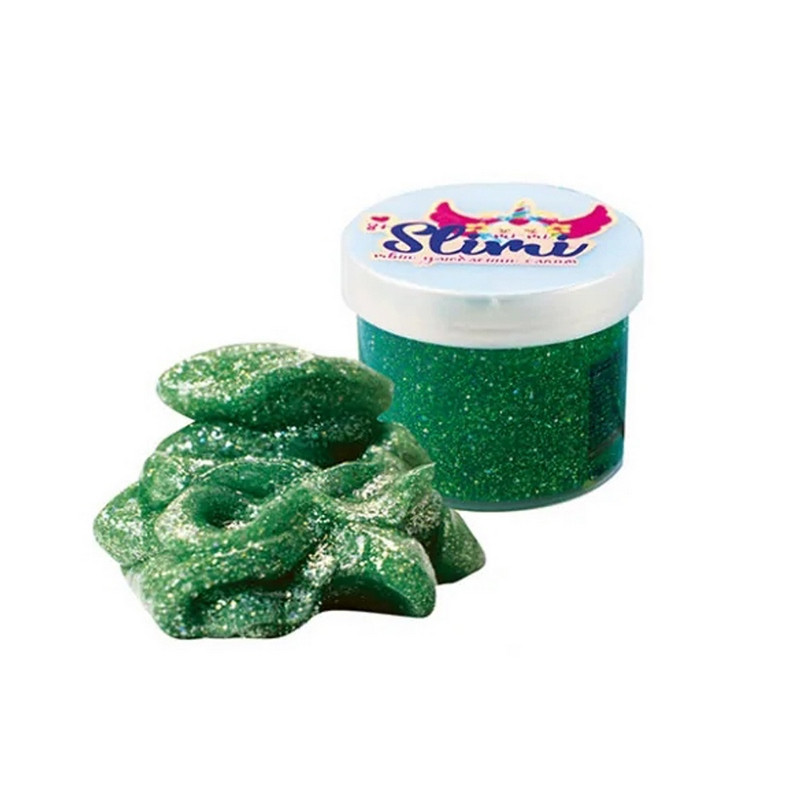 Дитячий слайм Mi-mi Slimi 71821S(Green) з глітером 100 г Дитячий слайм Mi-mi Slimi 71821S(Green) з глітером 100 г