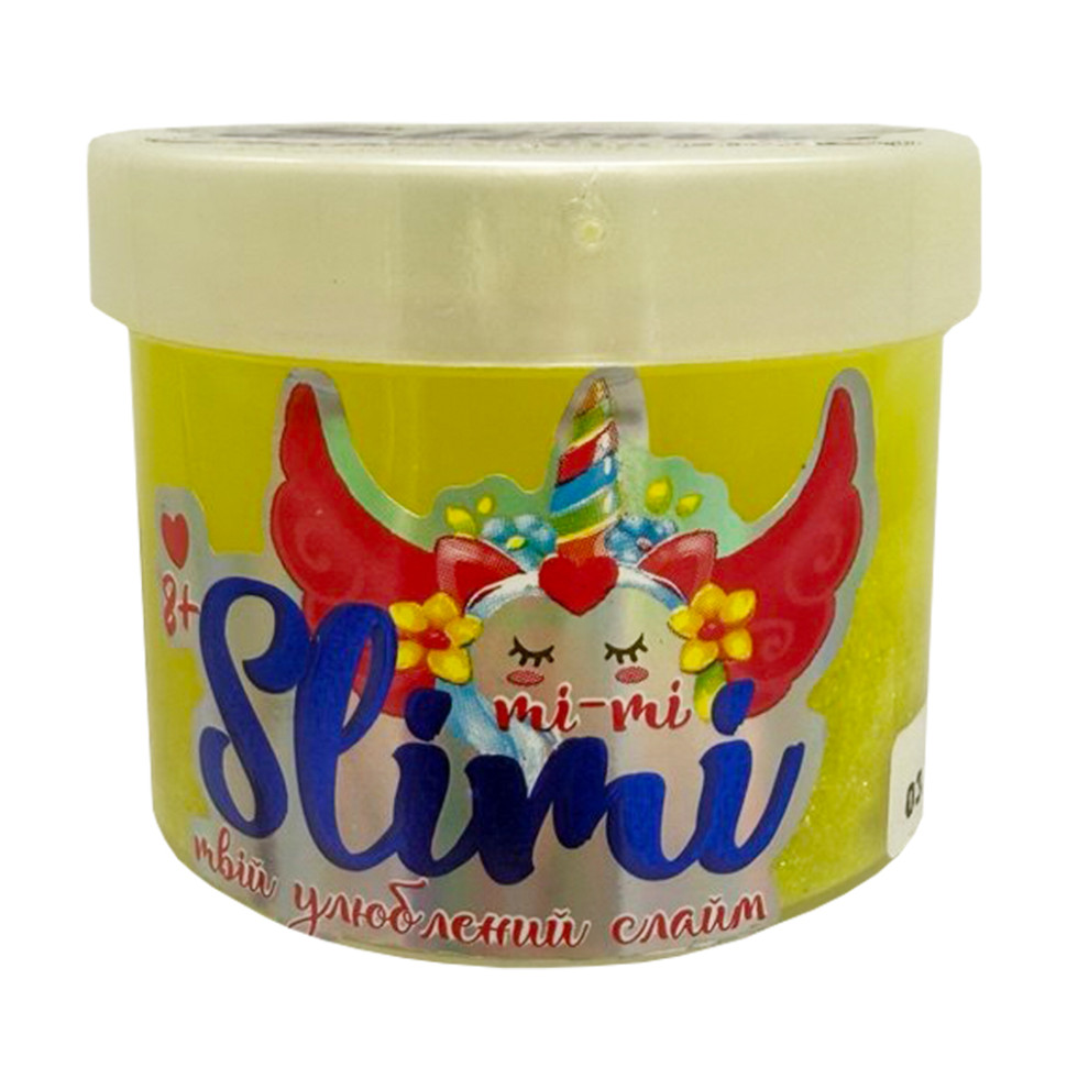 Дитячий слайм Mi-mi Slimi 71821S(Yellow) з глітером 100 г Дитячий слайм Mi-mi Slimi 71821S(Yellow) з глітером 100 г