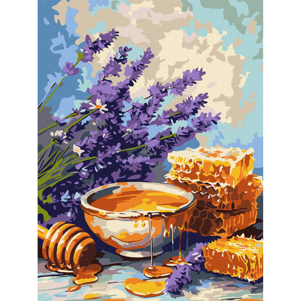 Картина за номерами "Лаванда та мед" ©art_selena_ua KHO3377, 30х40 см Картина за номерами "Лаванда та мед" ©art_selena_ua KHO3377, 30х40 см