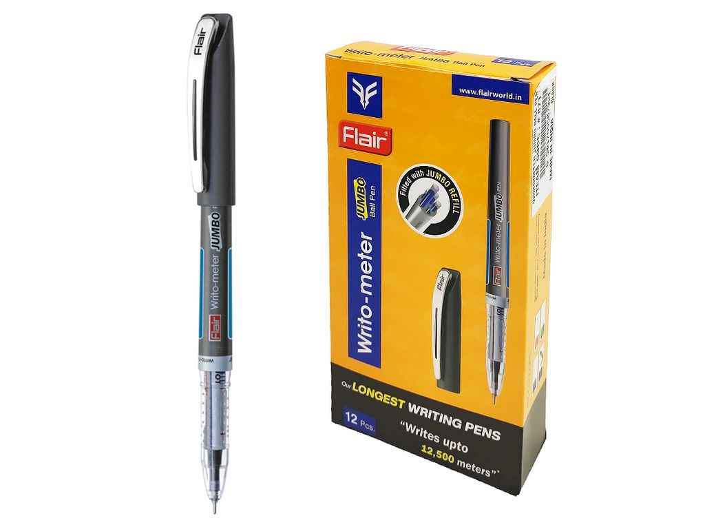 Ручка шариковая Flaіr 871 B Wrіto- meter Jumbo (12,5км) черная, 50060 ТМ WRITOMETER Ручка шариковая Flaіr 871 B Wrіto- meter Jumbo (12,5км) черная, 50060 ТМ WRITOMETER