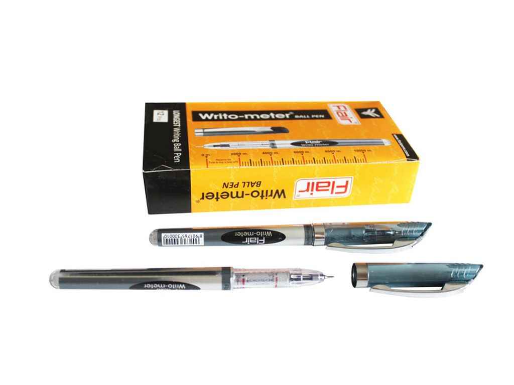 Ручка кульк. Flair 743 BK Writo- meter (10км) чорна, 26109 ТМ WRITOMETER Ручка кульк. Flair 743 BK Writo- meter (10км) чорна, 26109 ТМ WRITOMETER