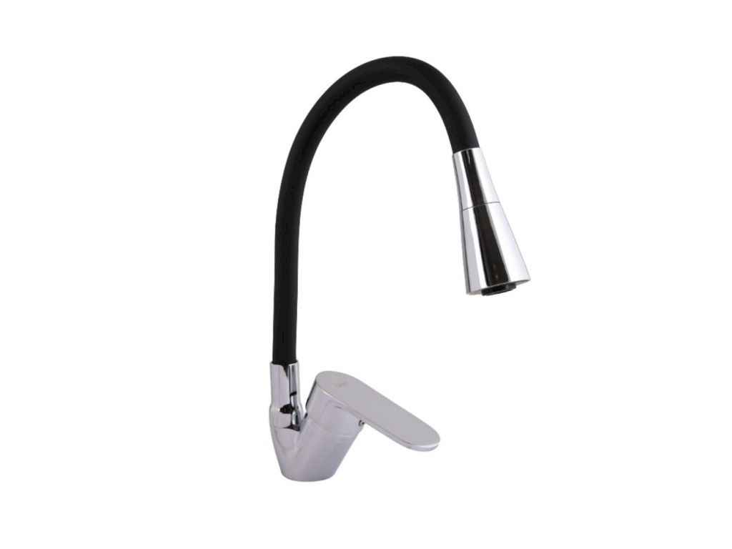 Змішувач на мийку чорний Tani 008F3 з гнучким виливом (k40) LDTAN008F3BCR39484 Black/Chrome ТМ LIDZ Змішувач на мийку чорний Tani 008F3 з гнучким виливом (k40) LDTAN008F3BCR39484 Black/Chrome ТМ LIDZ