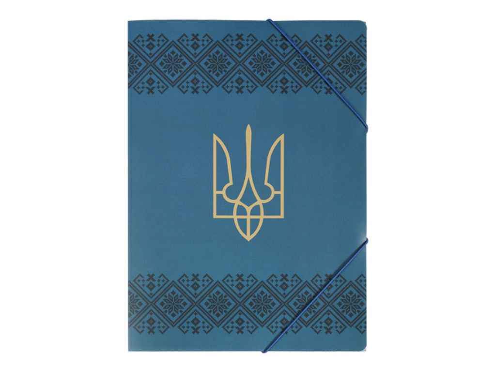Папка на гумці А4 UKRAINE DECOR, вишиванка синій BM.3972-68 ТМ BUROMAX Папка на гумці А4 UKRAINE DECOR, вишиванка синій BM.3972-68 ТМ BUROMAX