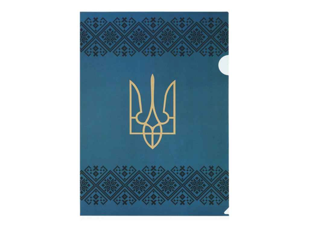 Папка-уголок A4 синий UKRAINE DECOR, вышиванка BM.3971-68 ТМ BUROMAX Папка-уголок A4 синий UKRAINE DECOR, вышиванка BM.3971-68 ТМ BUROMAX