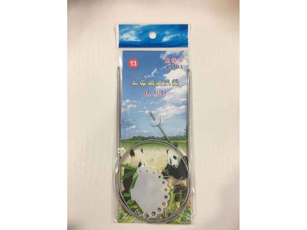 Спицы с тросиком 13 для вязания 80см Panda (15*9*1см) 21186 ТМ EСТЕТ Спицы с тросиком 13 для вязания 80см Panda (15*9*1см) 21186 ТМ EСТЕТ