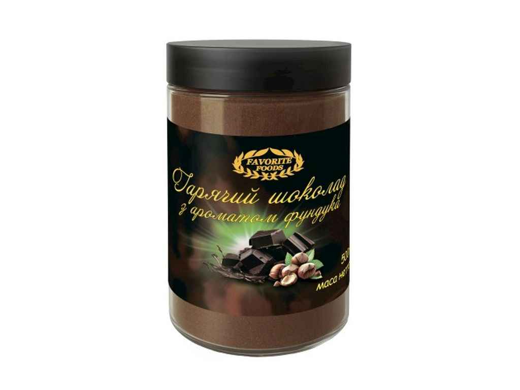 Гарячий шоколад 500г Фундук пет-банка ТМFAVORITE FOODS Гарячий шоколад 500г Фундук пет-банка ТМFAVORITE FOODS