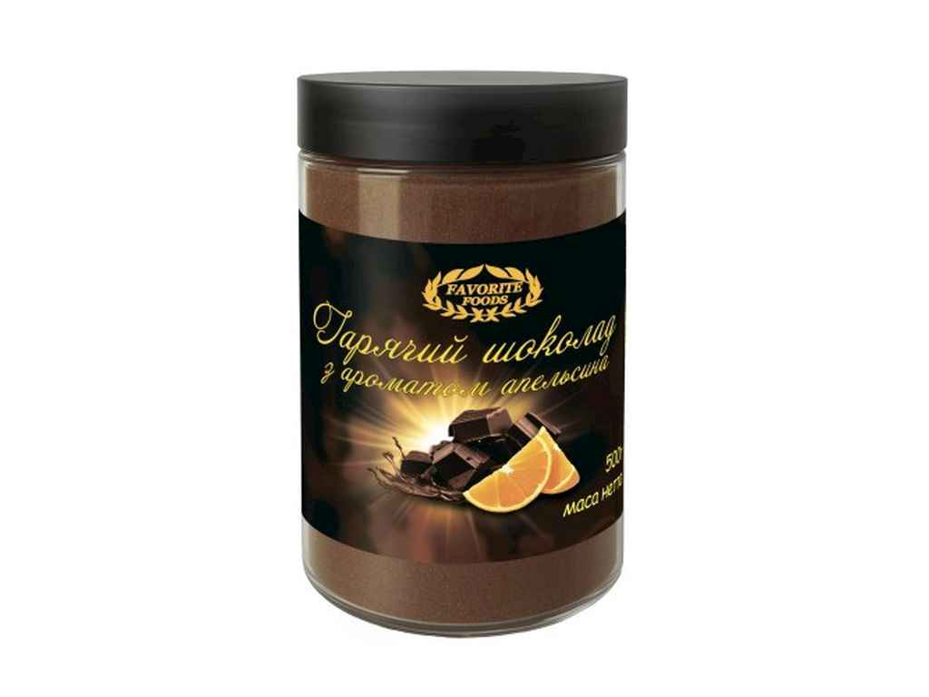 Горячий шоколад 500г Апельсин пет-банка ТМFAVORITE FOODS Горячий шоколад 500г Апельсин пет-банка ТМFAVORITE FOODS