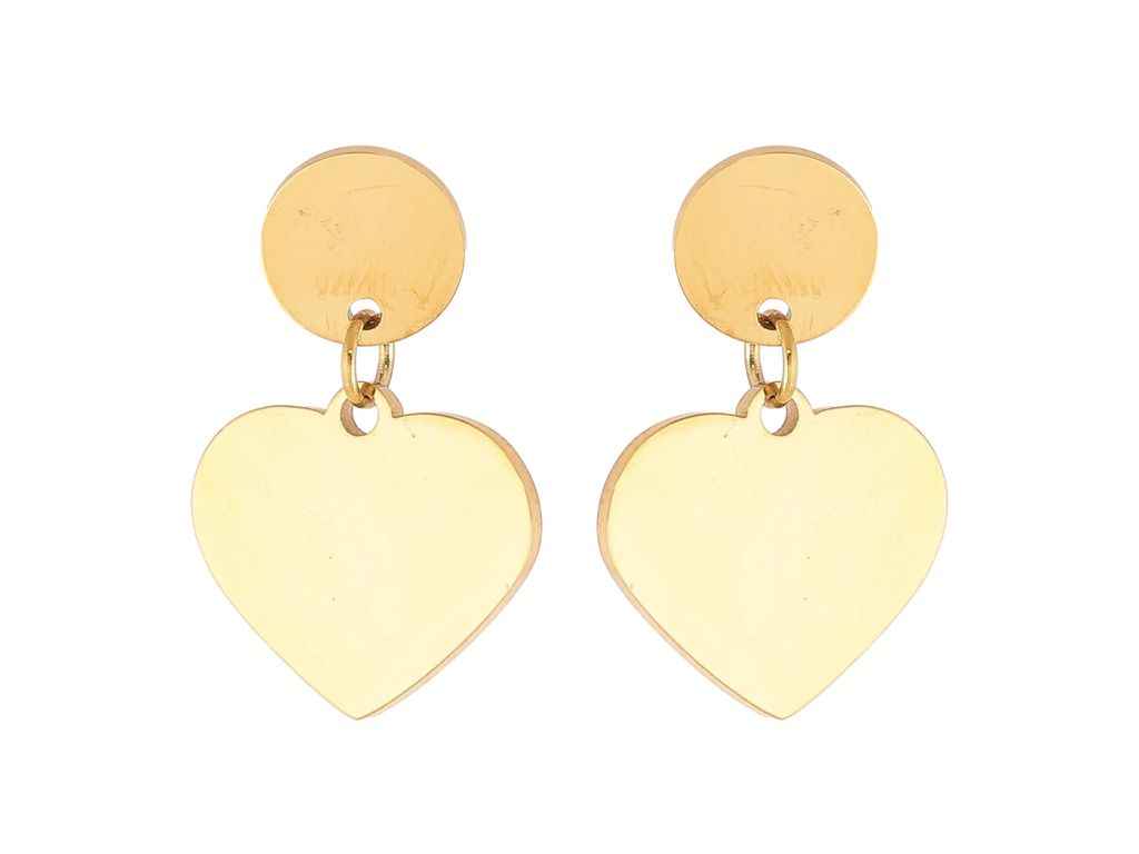 Сережки пусети TTM Stainless Steel 14K Сердечка (335942) 2,3см ТМ XUPING Сережки пусети TTM Stainless Steel 14K Сердечка (335942) 2,3см ТМ XUPING