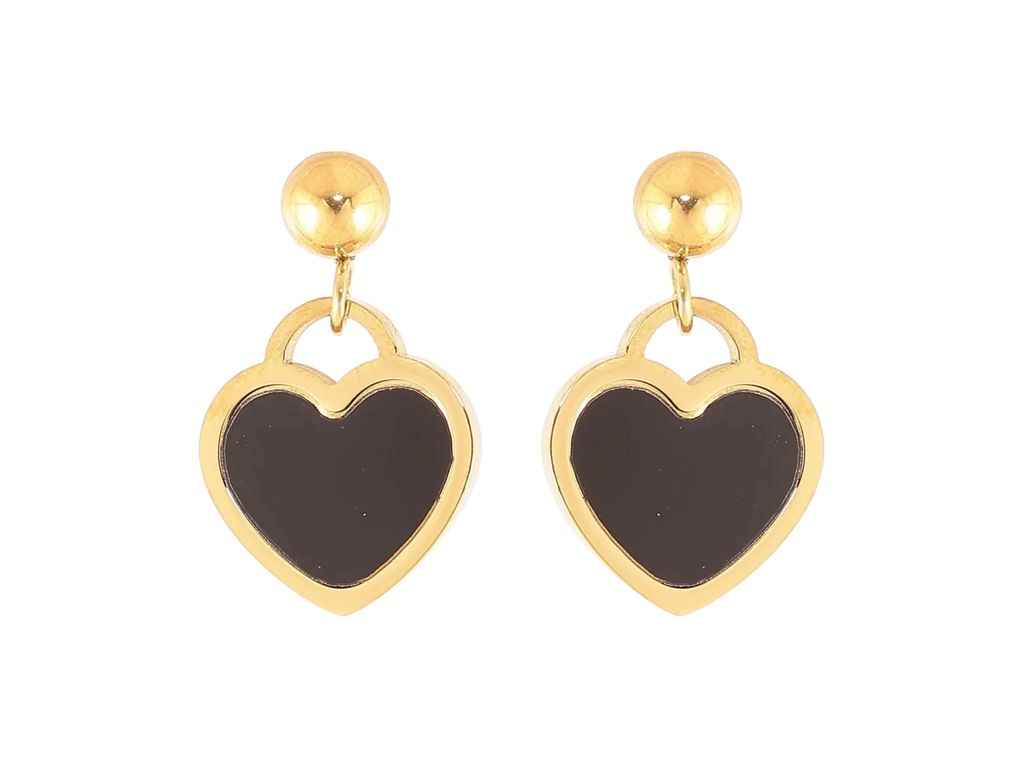 Сережки пусети TTM Stainless Steel 14K Сердечка (335957) 2,7см ТМ XUPING Сережки пусети TTM Stainless Steel 14K Сердечка (335957) 2,7см ТМ XUPING