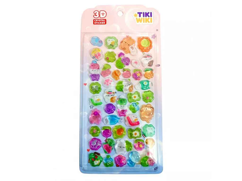 Набор наклеек Crystal 3D Кошки в саду 25ESE009-10 ТМ TIKI WIKI Набор наклеек Crystal 3D Кошки в саду 25ESE009-10 ТМ TIKI WIKI