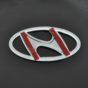Эмблема "Hyundai" 128х65мм Starlex/Getz перед/зад/скотч/большая (98-2005). Изображение №2