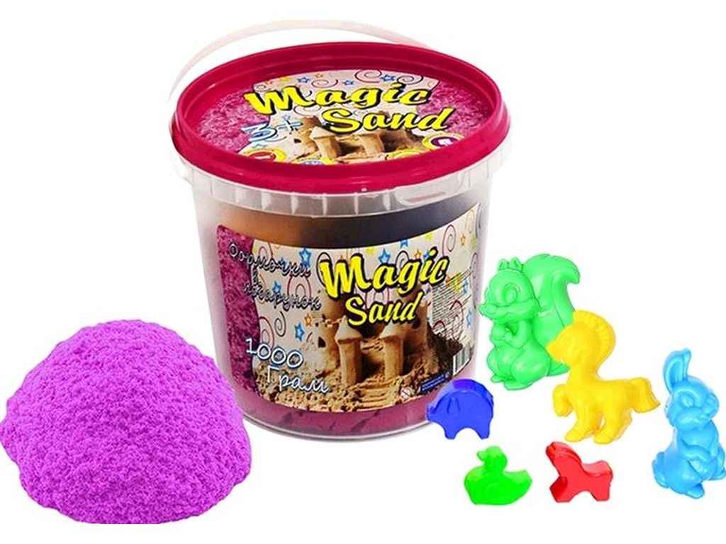 Кінетичний пісок Magic sand у відрі 1кг Рожевий ТМ STRATEG Кінетичний пісок Magic sand у відрі 1кг Рожевий ТМ STRATEG