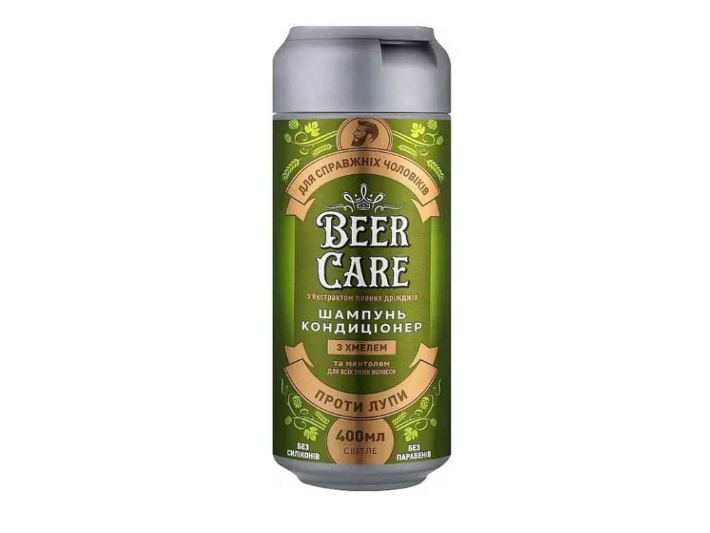 Шампунь-бальзам 400мл 2в1 З ХМЕЛЕМ проти лупи ТМ BEER CARE Шампунь-бальзам 400мл 2в1 З ХМЕЛЕМ проти лупи ТМ BEER CARE