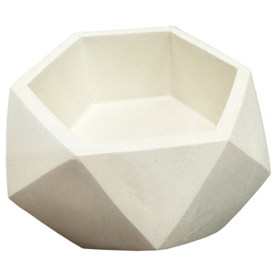 Гипсовое кашпо "Большой многогранник" GK-10-polyhedron Гипсовое кашпо "Большой многогранник" GK-10-polyhedron