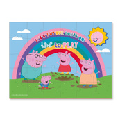 Детский пазл "Peppa Pig: Игра в лужах" 200303, 30 элементов. Изображение №2