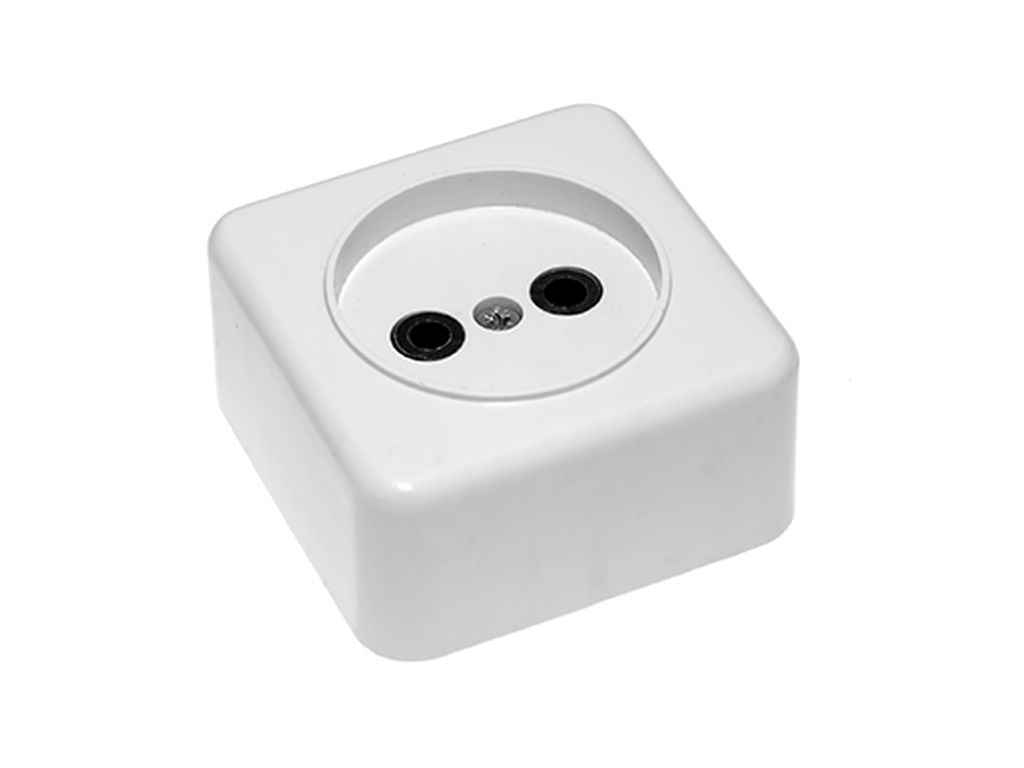 Колодка 1 гнездо белая 10A IP20 ТМ ЕМР-2009 Колодка 1 гнездо белая 10A IP20 ТМ ЕМР-2009
