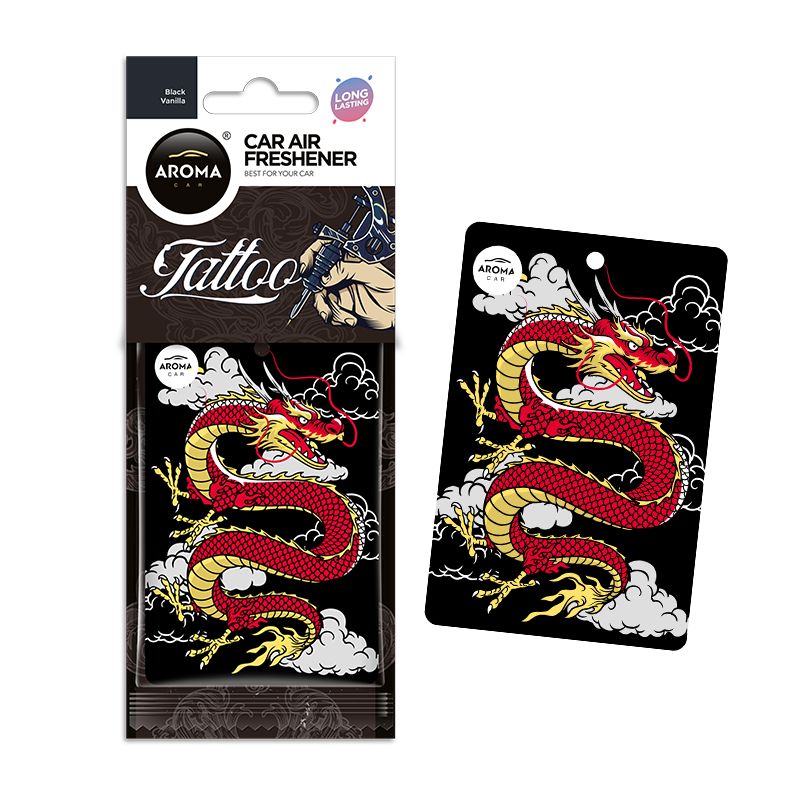 Освежитель сухой лист - "Aroma" Car Cellulose - TATTOO- Black Vanilla 12629 Освежитель сухой лист - "Aroma" Car Cellulose - TATTOO- Black Vanilla 12629