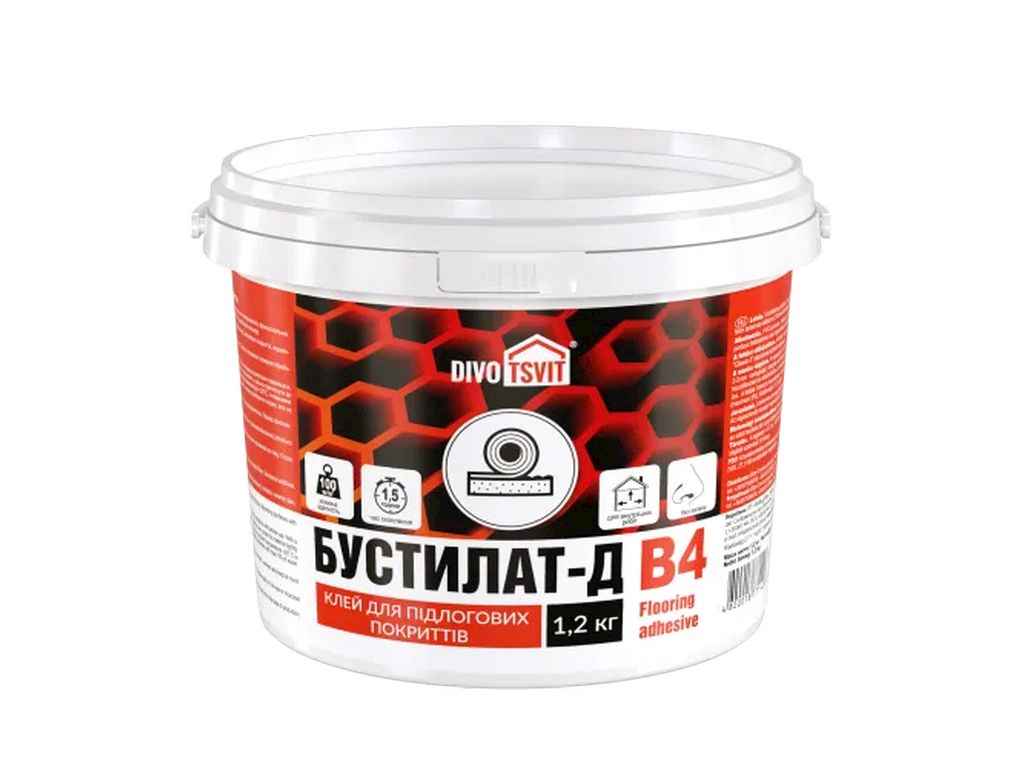 Клей 1,2 кг будівельний Бустилат-Д B4 ТМ DIVOFIX Клей 1,2 кг будівельний Бустилат-Д B4 ТМ DIVOFIX