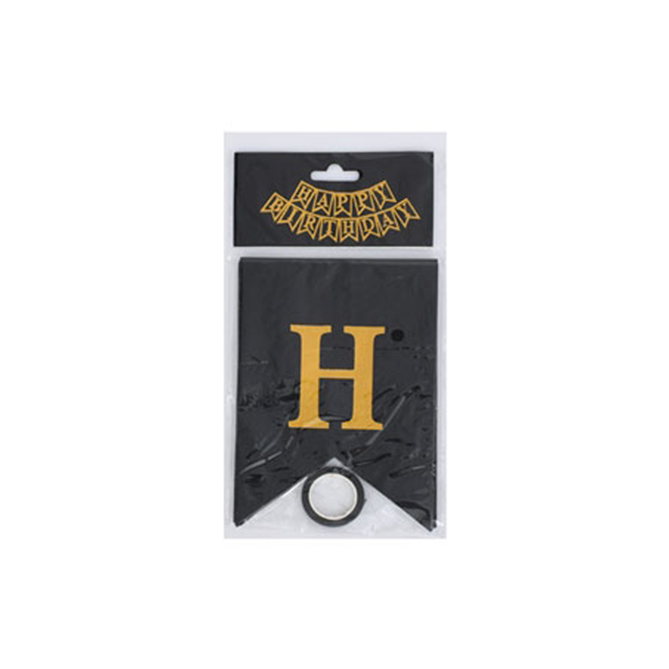 Гирлянда с флажками "Happy Birthday" MK 5955(Black) черная Гирлянда с флажками "Happy Birthday" MK 5955(Black) черная