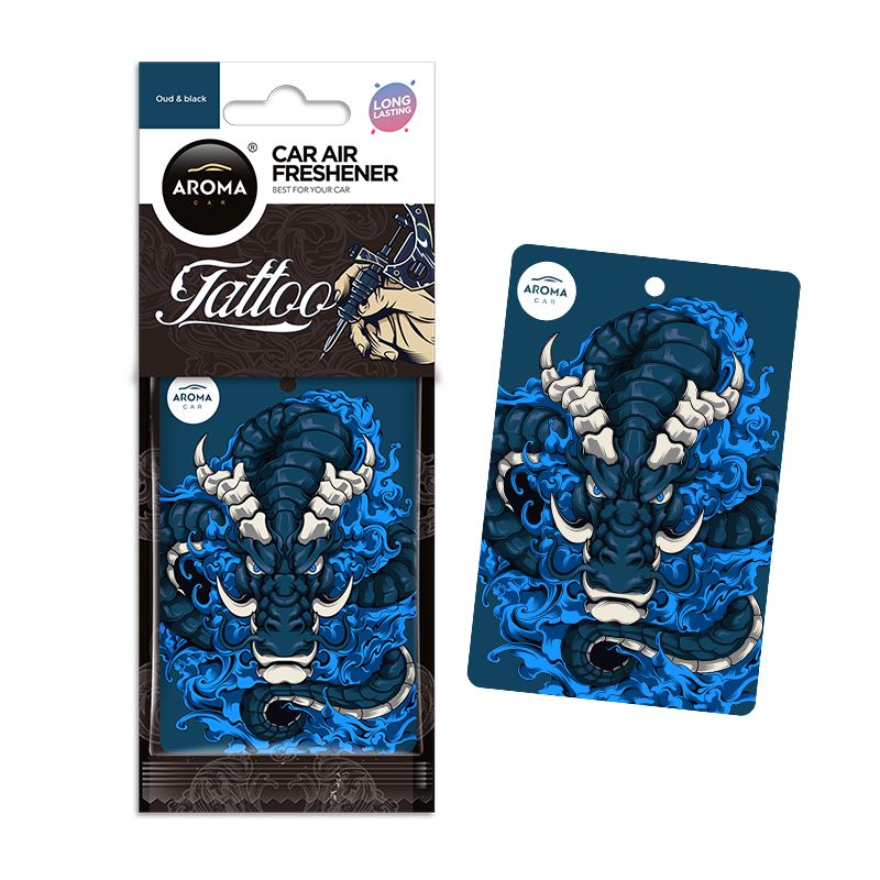 Освежитель сухой лист - "Aroma" Car Cellulose - TATTOO- Oud & Black12626 Освежитель сухой лист - "Aroma" Car Cellulose - TATTOO- Oud & Black12626