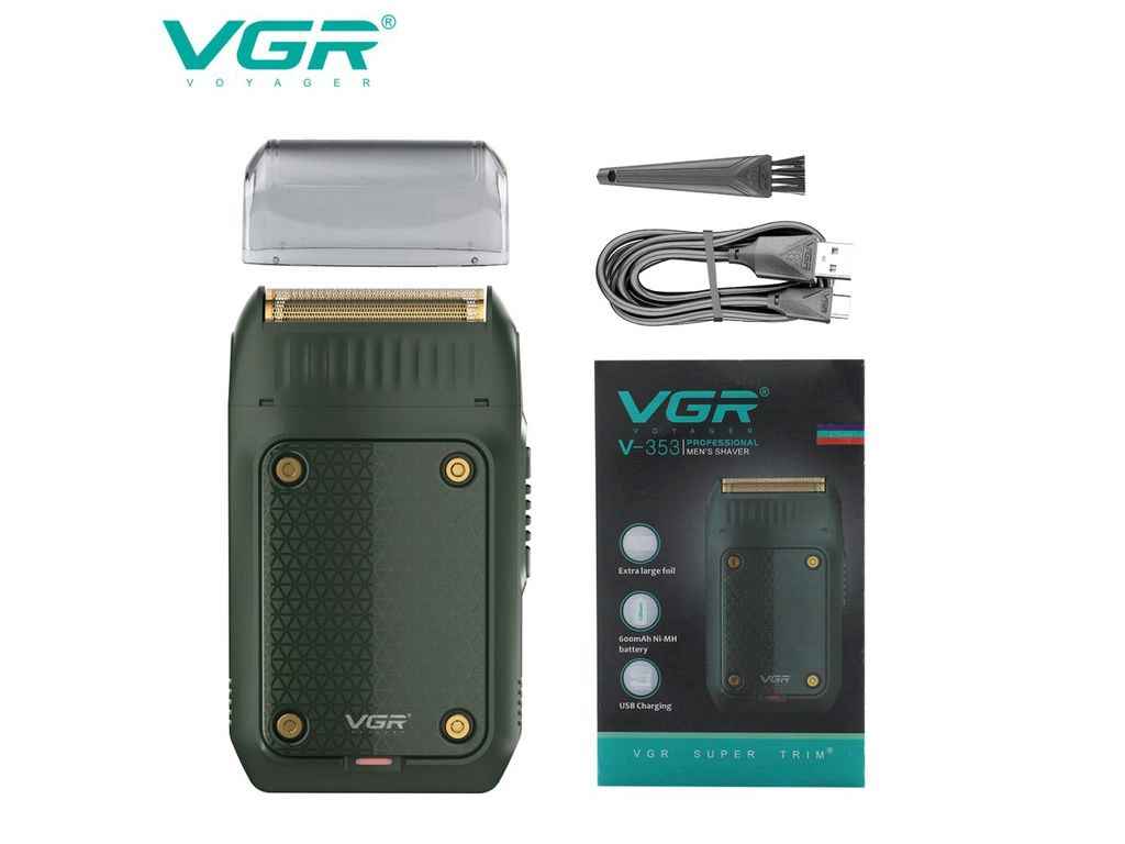 Электробритва Аккумулятор V-353 шейвер GREEN, выдвижной триммер ТМ VGR Электробритва Аккумулятор V-353 шейвер GREEN, выдвижной триммер ТМ VGR
