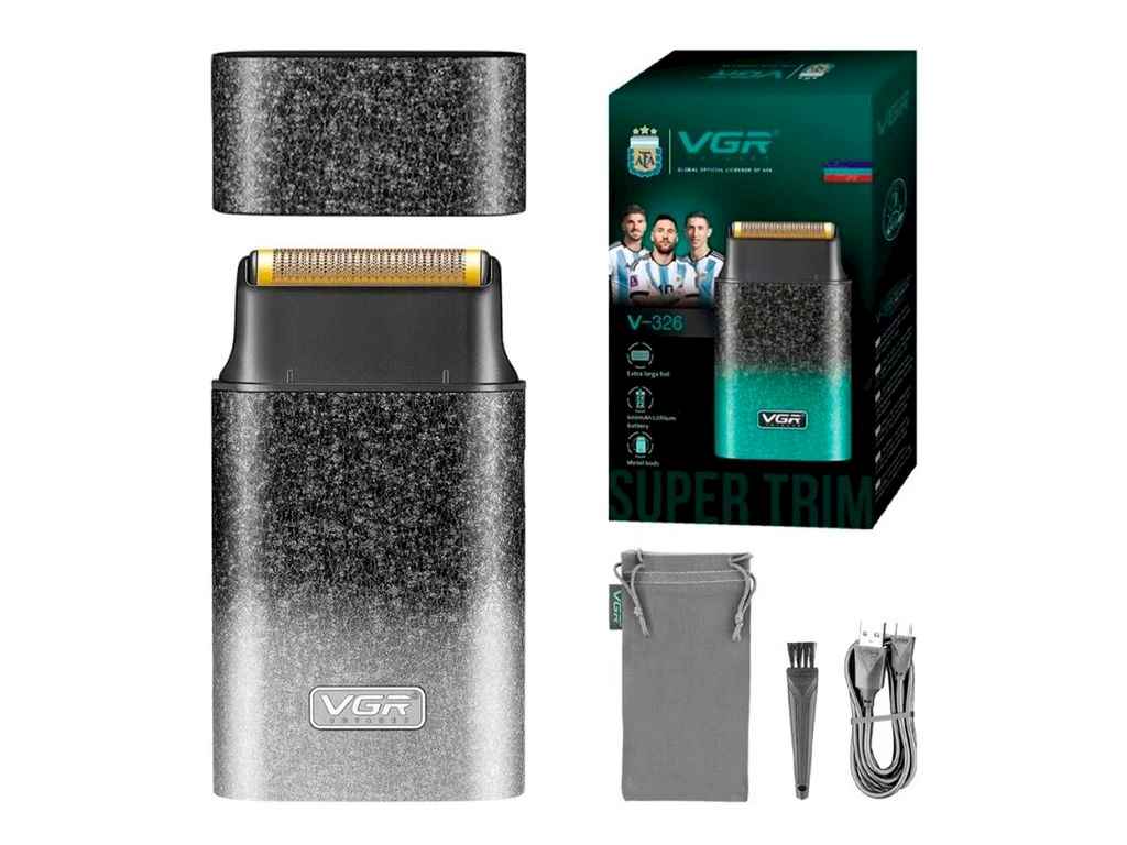 Електробритва акумулятор шейвер V-326 GRAY, 4500RPM, LED-дисплей, вологозахист ТМ VGR Електробритва акумулятор шейвер V-326 GRAY, 4500RPM, LED-дисплей, вологозахист ТМ VGR