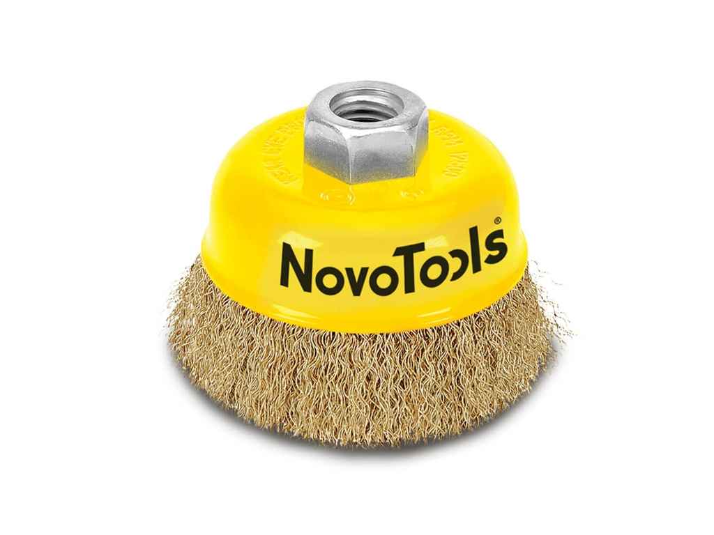 Щітка чашоподібна 75мм торцева гофр. лат. дріт ТМ NovoTools Щітка чашоподібна 75мм торцева гофр. лат. дріт ТМ NovoTools