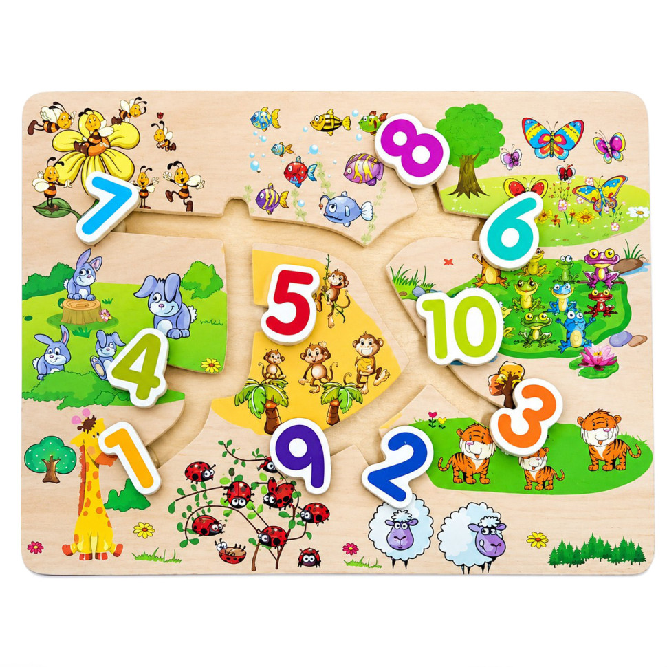 Деревянная игрушка Лабиринт Цифры MD 0817-2 размер 30х22,5 см Деревянная игрушка Лабиринт Цифры MD 0817-2 размер 30х22,5 см