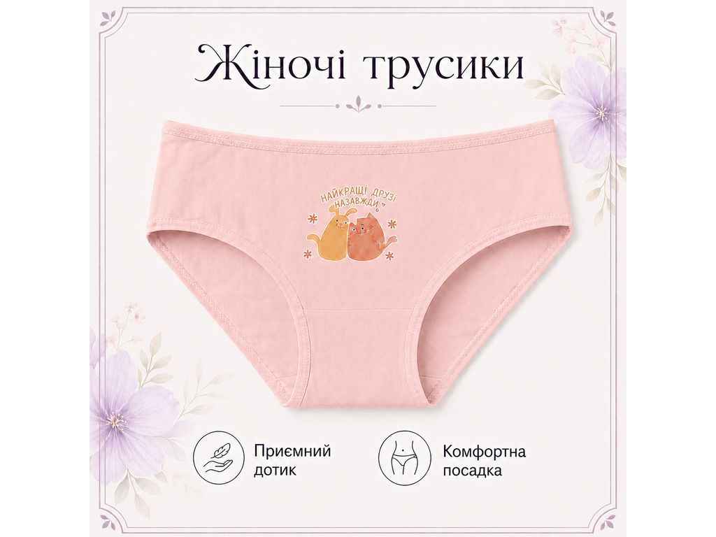 Трусы жен. 1148 разм.L розовый 1шт ТМ GERRIKOLL Трусы жен. 1148 разм.L розовый 1шт ТМ GERRIKOLL